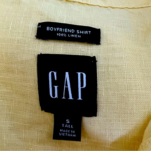 NWOT Gap Linen boyfriend shirt, small tall - Picture 4 of 4